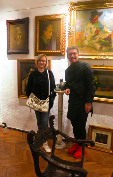 Katharine Siegling, president of Never Give Up and the art collector Eduard Uzunov